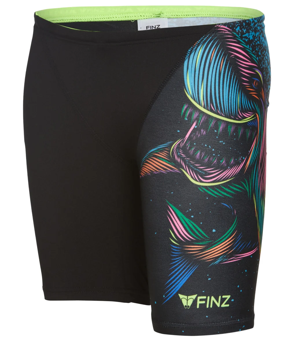 FINZ Boys' Neon Shark Splice Jammer Swimsuit (Little Kid, Big Kid) - Image 6