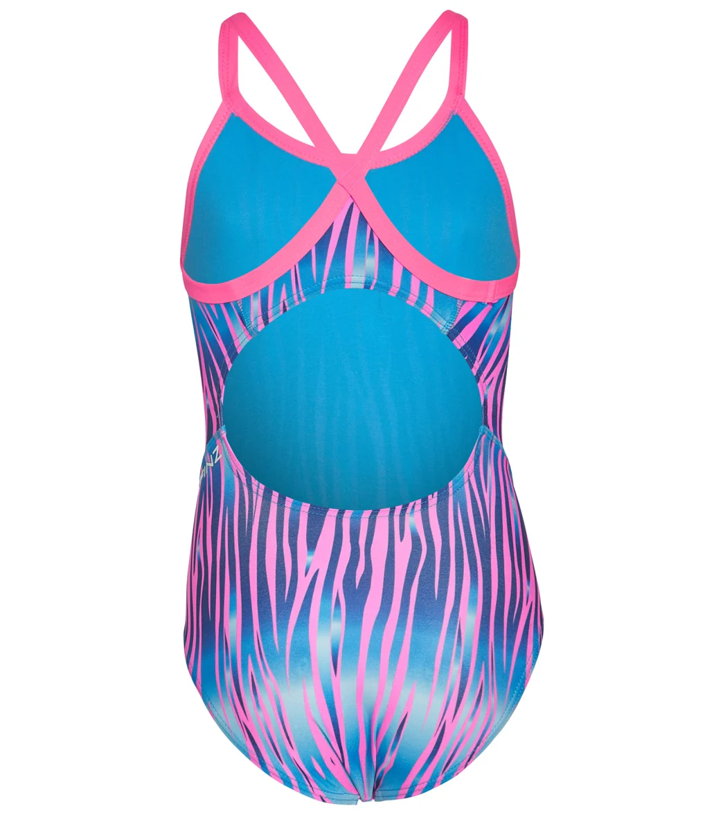 FINZ Girls' Animal Ombre Tri Back One Piece Swimsuit (Big Kid) - Image 2