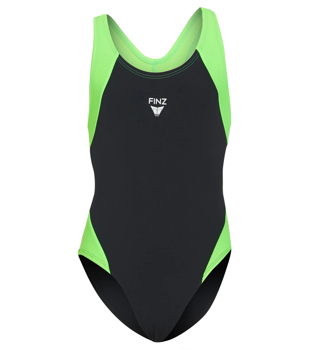 FINZ Girls' Maxback One Piece Swimsuit (Little Kid, Big Kid) - Image 7