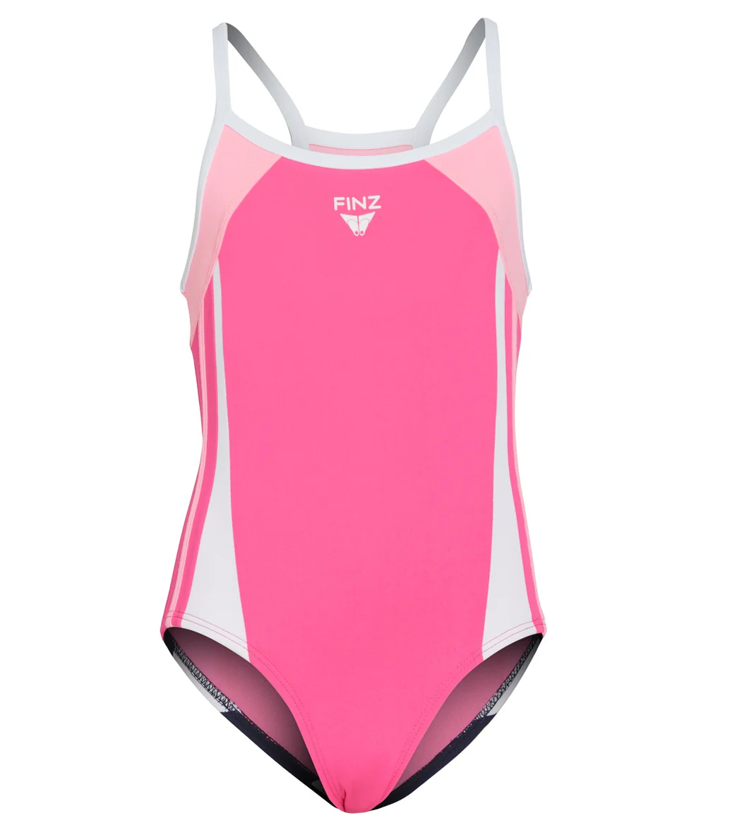 FINZ Girls' Sportback One Piece Swimsuit (Little Kid, Big Kid) - Image 17