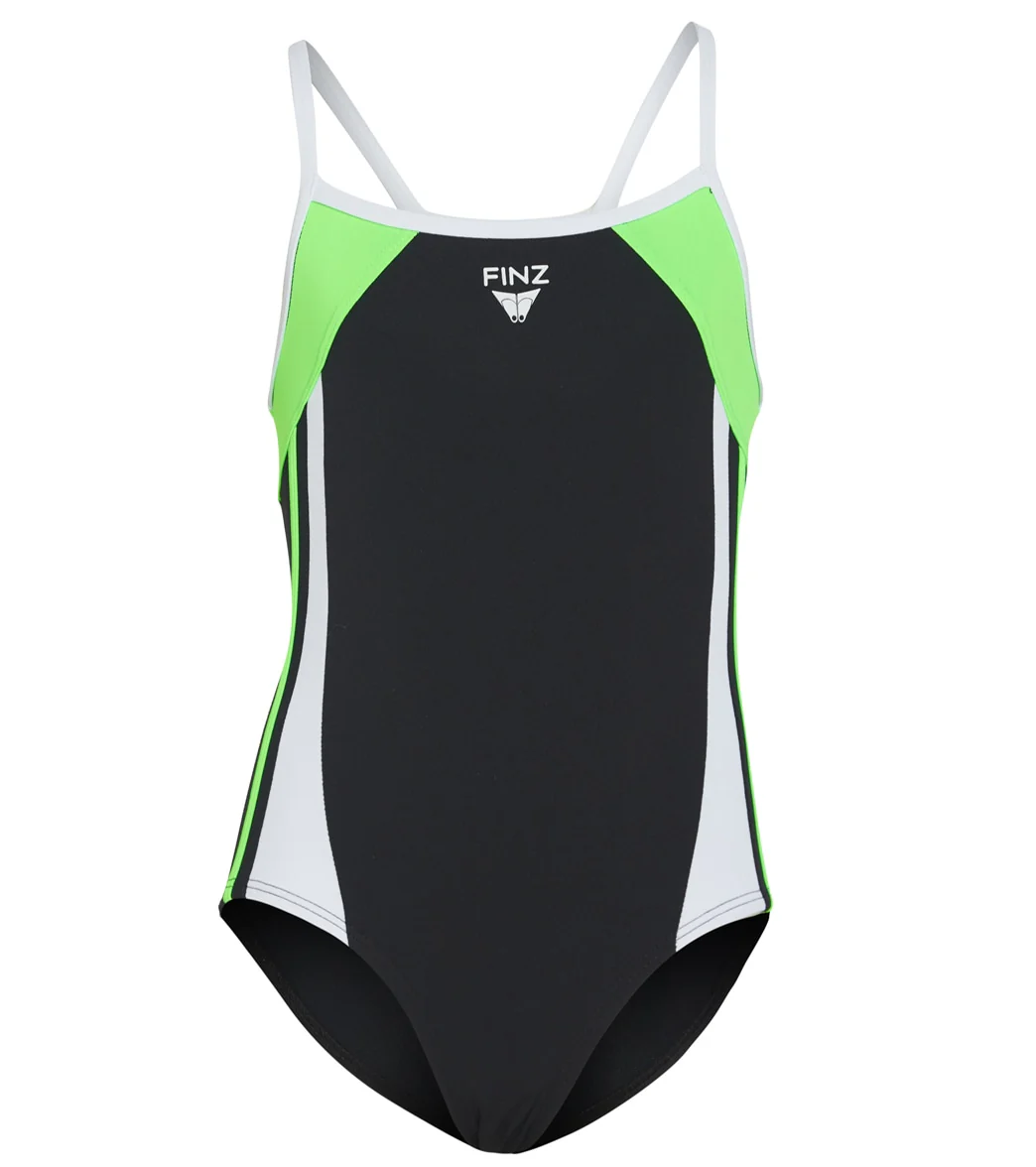 FINZ Girls' Sportback One Piece Swimsuit (Little Kid, Big Kid) - Image 5