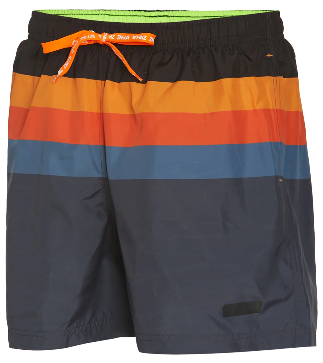FINZ Men's Block Stripe Swim Trunks - Image 8