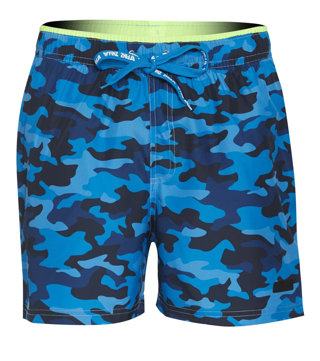 FINZ Men's Camo Print Swim Trunks - Image 8