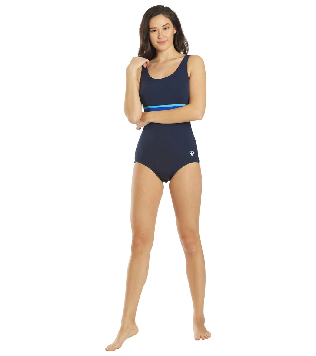 FINZ Women's Conservative Splice One Piece Swimsuit - Image 13