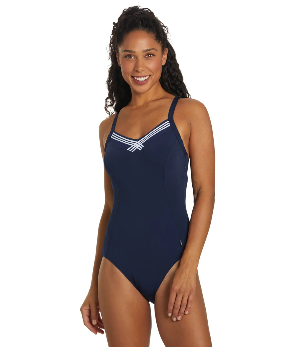 FINZ Women's Crossed Taped One Piece Swimsuit - Image 7
