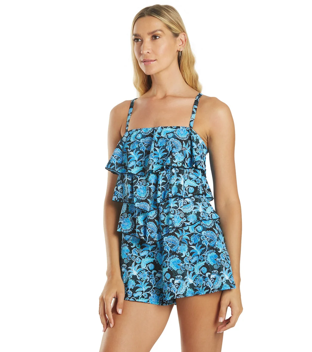 Fit4U Women's Bliss Tiered V Hem Romper - Image 5