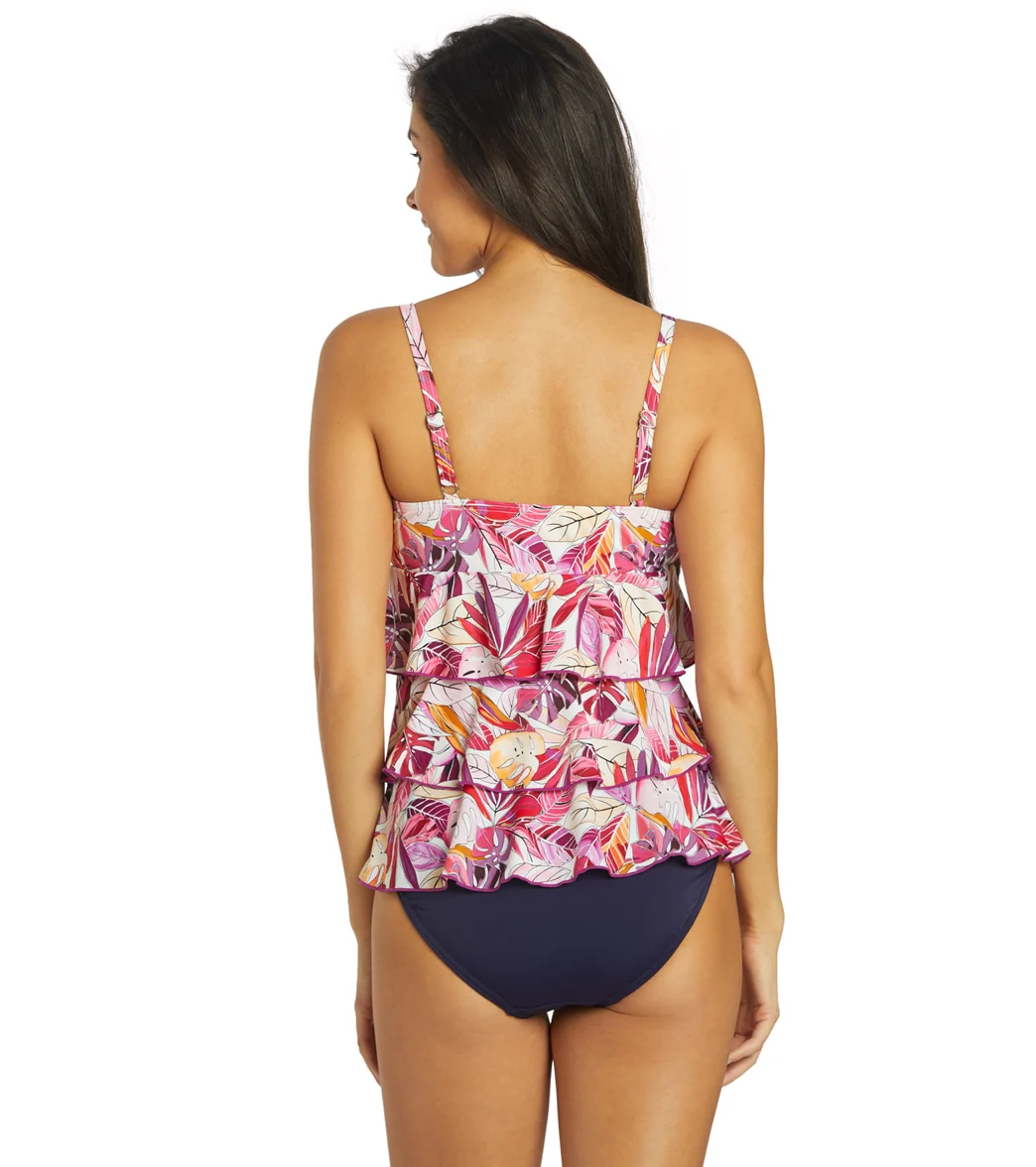 Fit4U Women's Kapalua Three Tiered Bandeau Mastectomy Tankini Top - Image 3