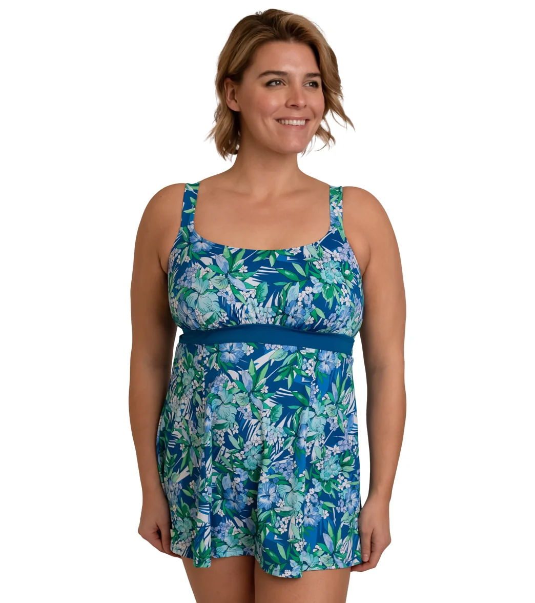 Fit4U Women's Plus Size Tango Empire Banded Swim Dress - Image 4