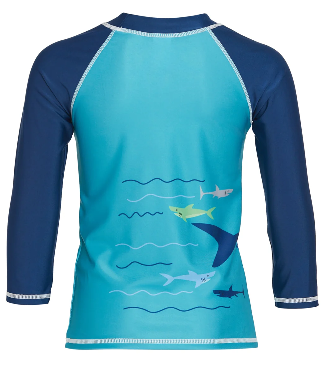 Flap Happy Boys' Sharky Long Sleeve UPF 50+ Rashguard (Baby, Toddler, Little Kid) - Image 2