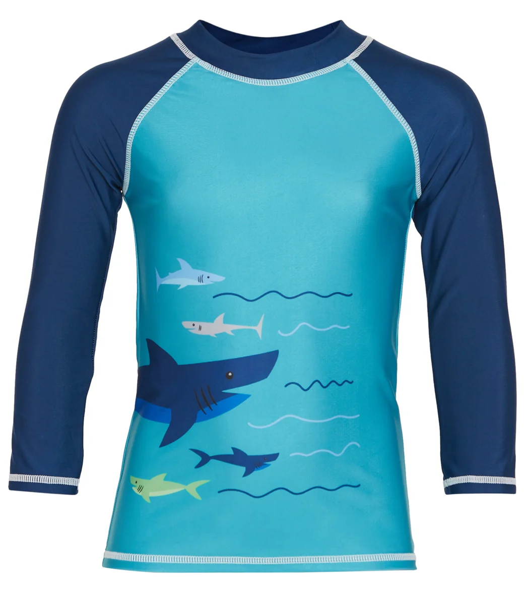 Flap Happy Boys' Sharky Long Sleeve UPF 50+ Rashguard (Baby, Toddler, Little Kid) - Image 4