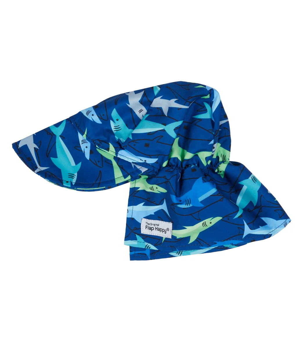 Flap Happy Boys' Sharky UPF 50+ Original Flap Hat - Image 5
