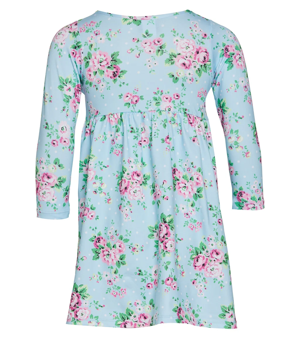Flap Happy Girls' Blue Country Floral UPF 50+ Dress (Baby, Toddler, Little Kid) - Image 2
