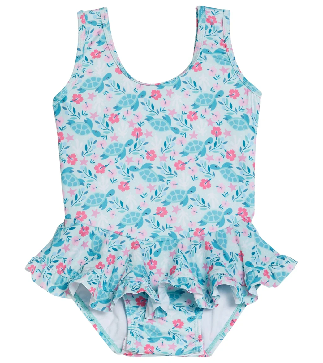 Flap Happy Girls' Botanical Turtles Stella UPF 50+ Ruffle One Piece Swimsuit (Baby) - Image 4