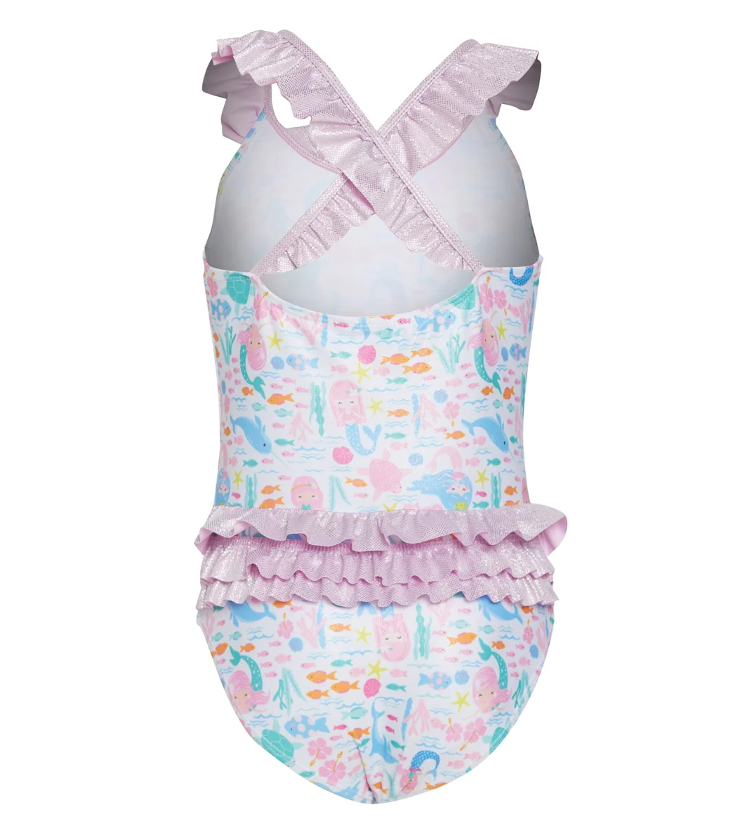 Flap Happy Girls' Fantasea Mermaids Mindy UPF 50+ One Piece Swimsuit (Baby, Toddler, Little Kid) - Image 2