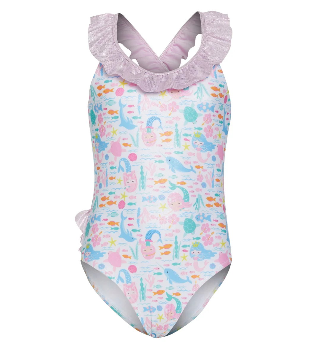 Flap Happy Girls' Fantasea Mermaids Mindy UPF 50+ One Piece Swimsuit (Baby, Toddler, Little Kid) - Image 4