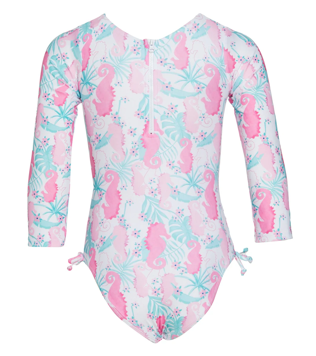 Flap Happy Girls' Magic Seahorse Charlie UPF 50+ Charlie Long Sleeve One Piece Swimsuit (Toddler, Little Kid) - Image 2