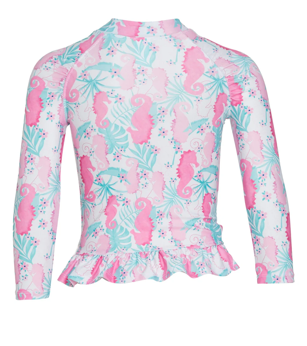 Flap Happy Girls' Magic Seahorse UPF 50+ Rash Guard (Baby, Toddler, Little Kid) - Image 2