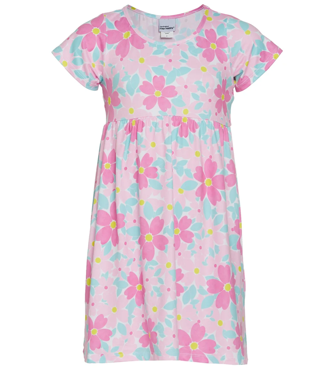 Flap Happy Girls' Painted Flowers Laya UPF 50+ Dress (Baby, Toddler, Little Kid) - Image 4