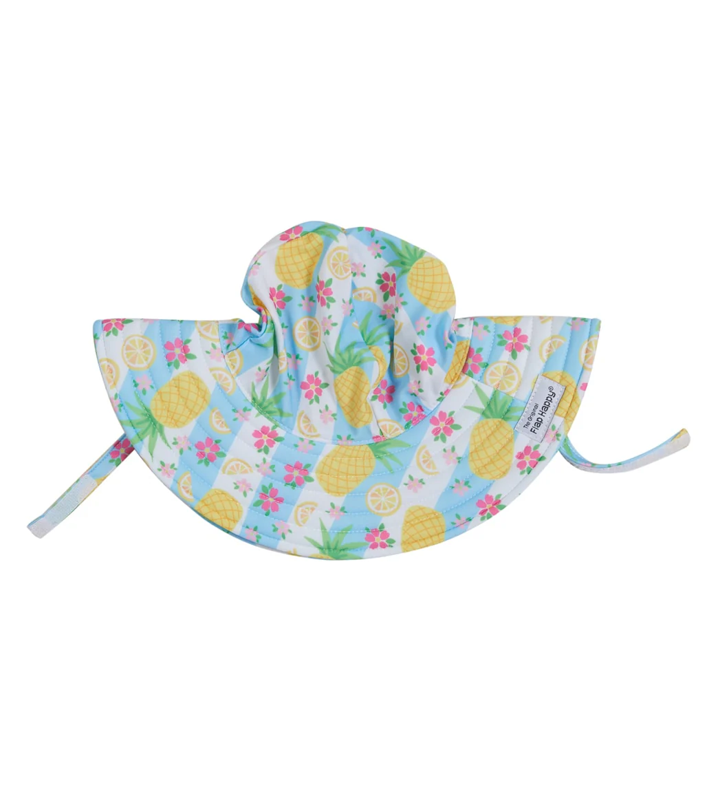 Flap Happy Girls' Pineapple Passion UPF 50+ Summer Splash Swim Hat