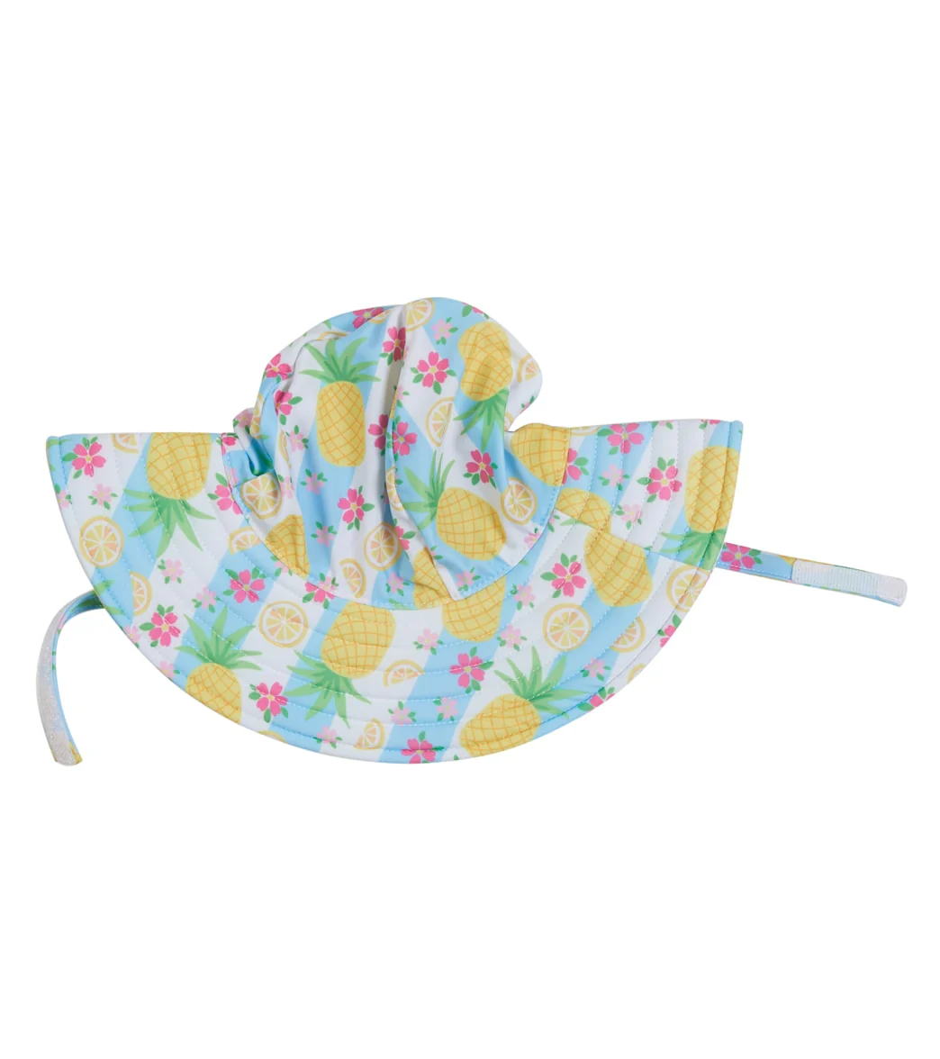 Flap Happy Girls' Pineapple Passion UPF 50+ Summer Splash Swim Hat - Image 2