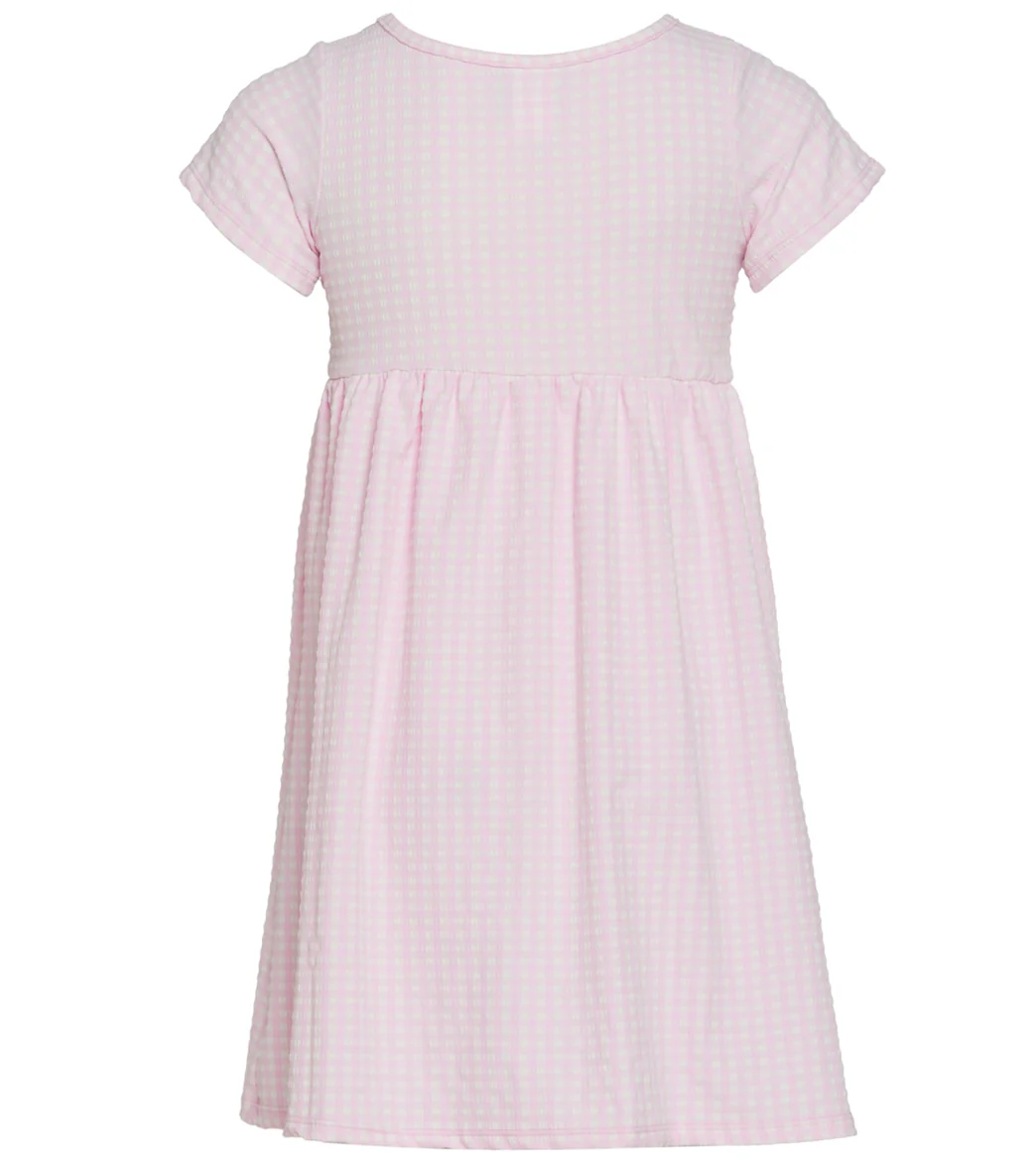 Flap Happy Girls' Pink Gingham Seersucker Laya UPF 50+ Dress (Baby, Toddler, Little Kid) - Image 2