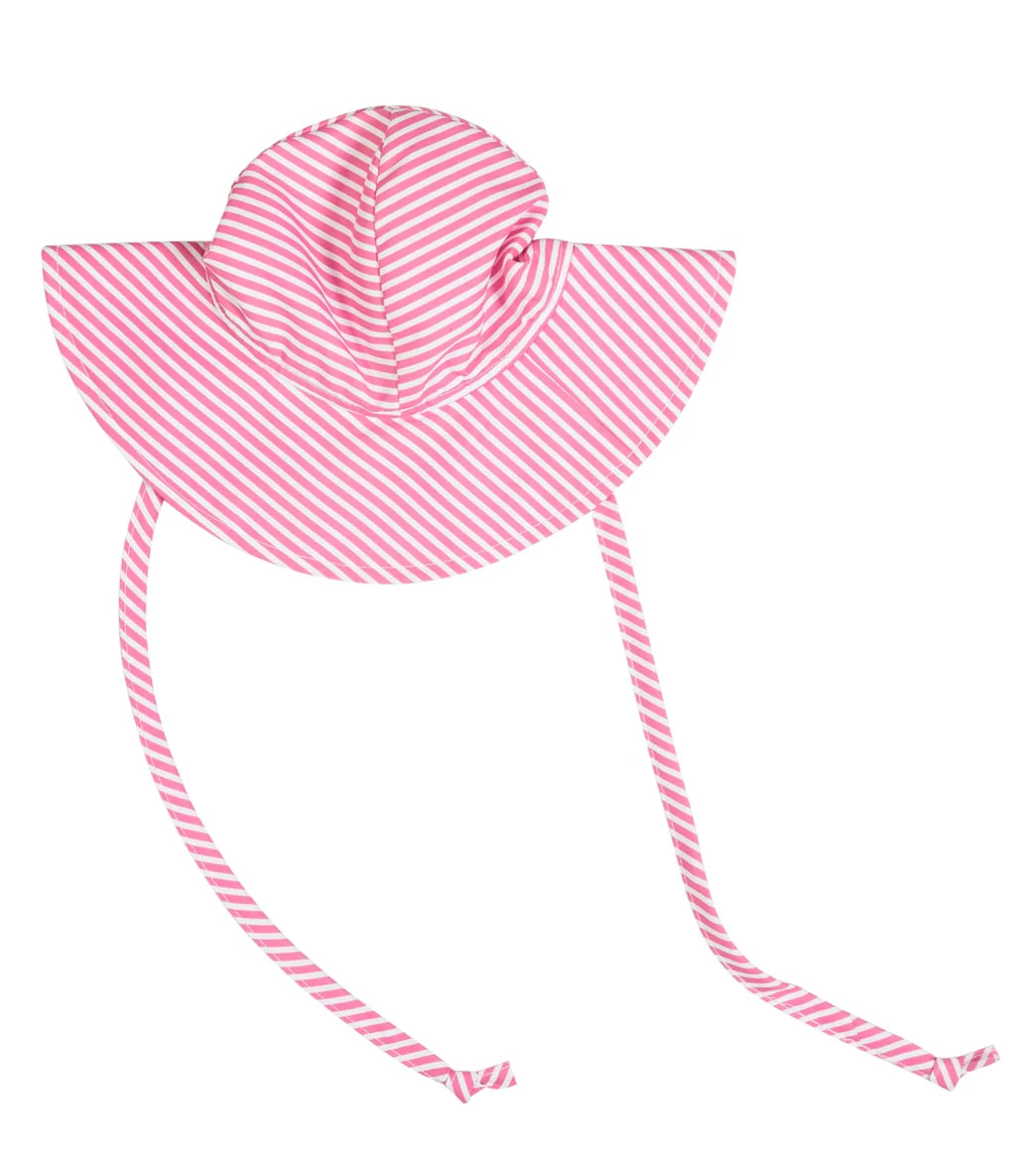 Flap Happy Girls' Preppy Pink Stripe UPF 50+ Floppy Hat - Image 2