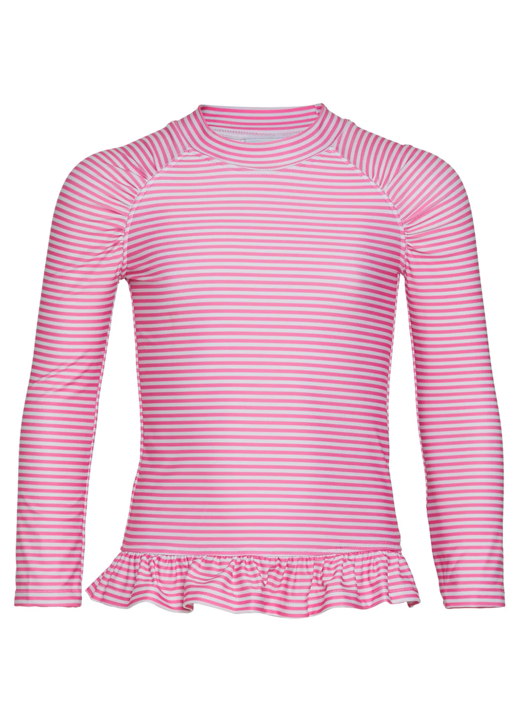 Flap Happy Girls' Preppy Pink Stripe UPF 50+ Rash Guard (Baby, Toddler, Little Kid) - Image 4