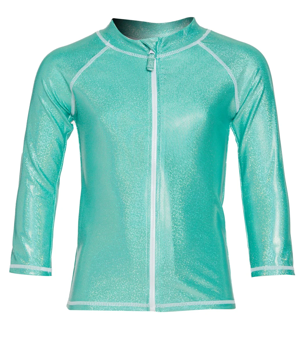 Flap Happy Girls' Sea Sparkle UPF 50+ Zip Front Swim Jacket (Baby, Toddler, Little Kid) - Image 4