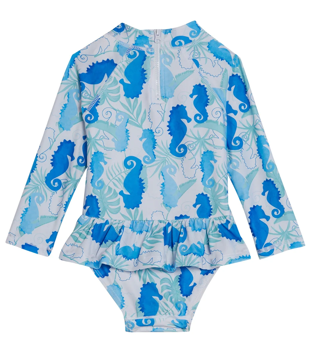 Flap Happy Girls' Seahorse Reef Alissa UPF 50+ Long Sleeve One Piece Swimsuit (Baby) - Image 2