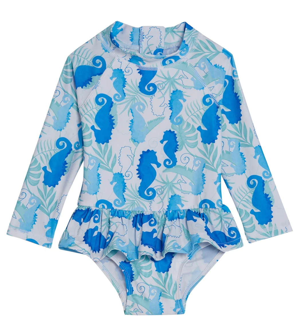Flap Happy Girls' Seahorse Reef Alissa UPF 50+ Long Sleeve One Piece Swimsuit (Baby) - Image 4