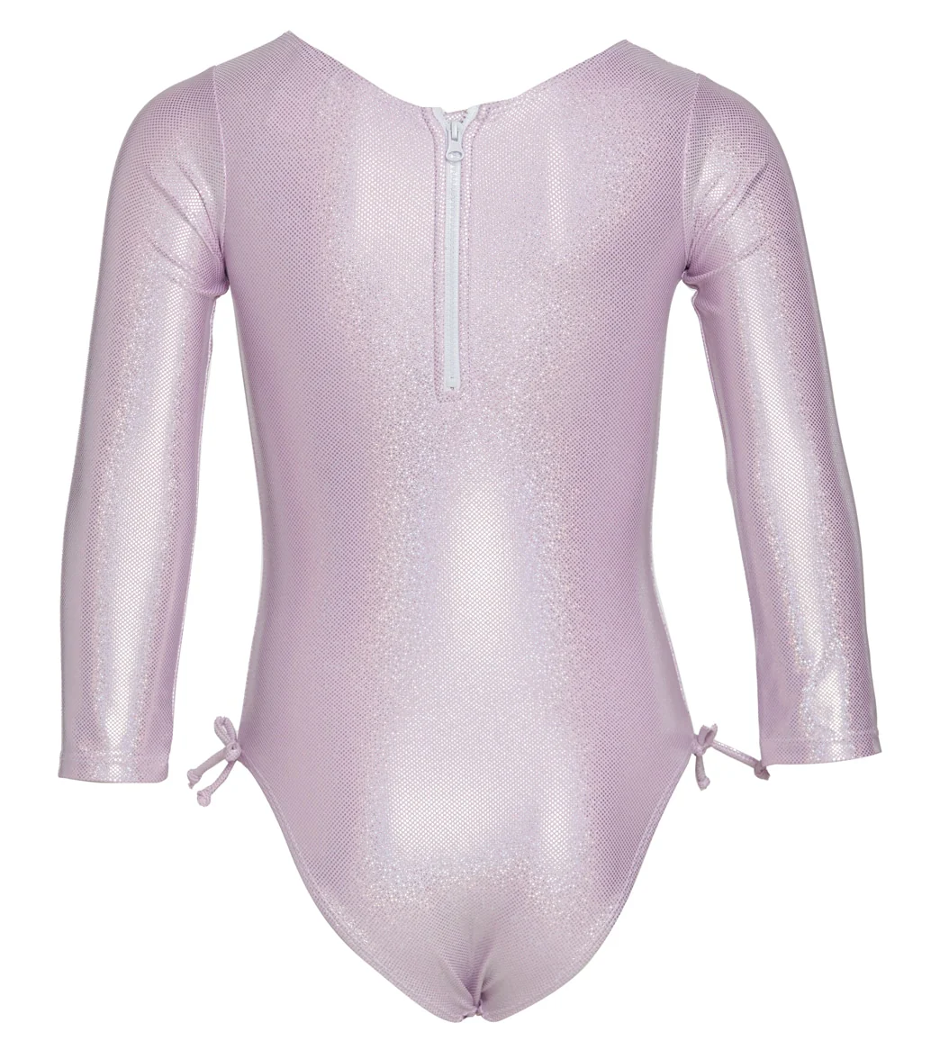 Flap Happy Girls' Sparkling Sunset Pink Charlie UPF 50+ Charlie Long Sleeve One Piece Swimsuit (Toddler, Little Kid) - Image 2