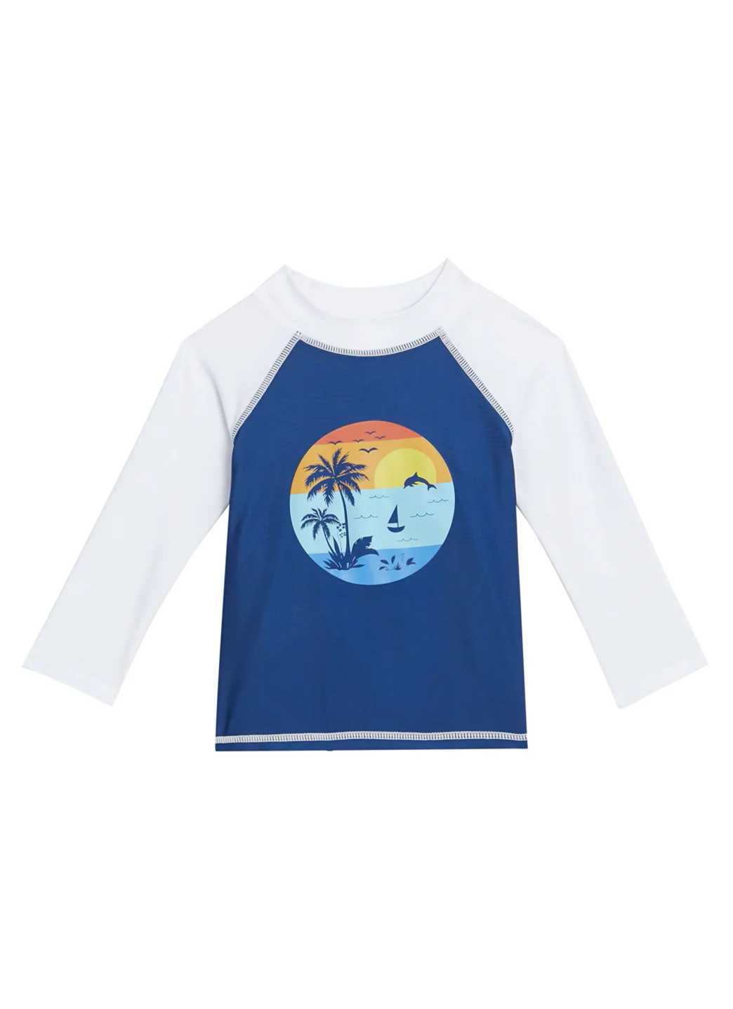 Flap Happy Girls' Sunset Palms UPF 50+ Rash Guard (Baby, Toddler, Little Kid) - Image 4