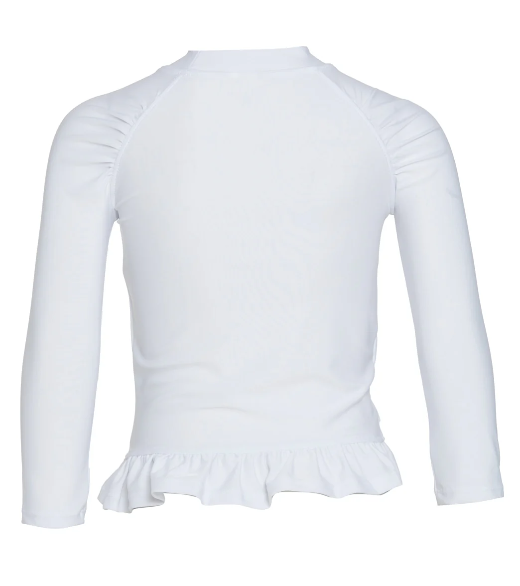 Flap Happy Girls' White UPF 50+ Rash Guard (Baby, Toddler, Little Kid) - Image 2