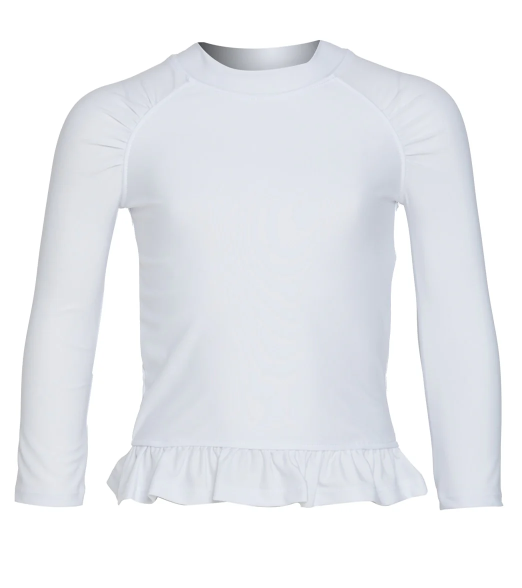 Flap Happy Girls' White UPF 50+ Rash Guard (Baby, Toddler, Little Kid) - Image 5