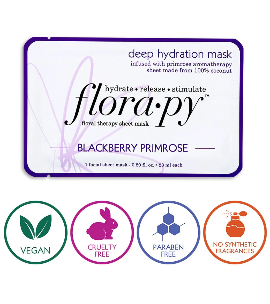 Florapy Deep Hydration Aromatherapy Sheet Mask, Blackberry Primrose - Image 3