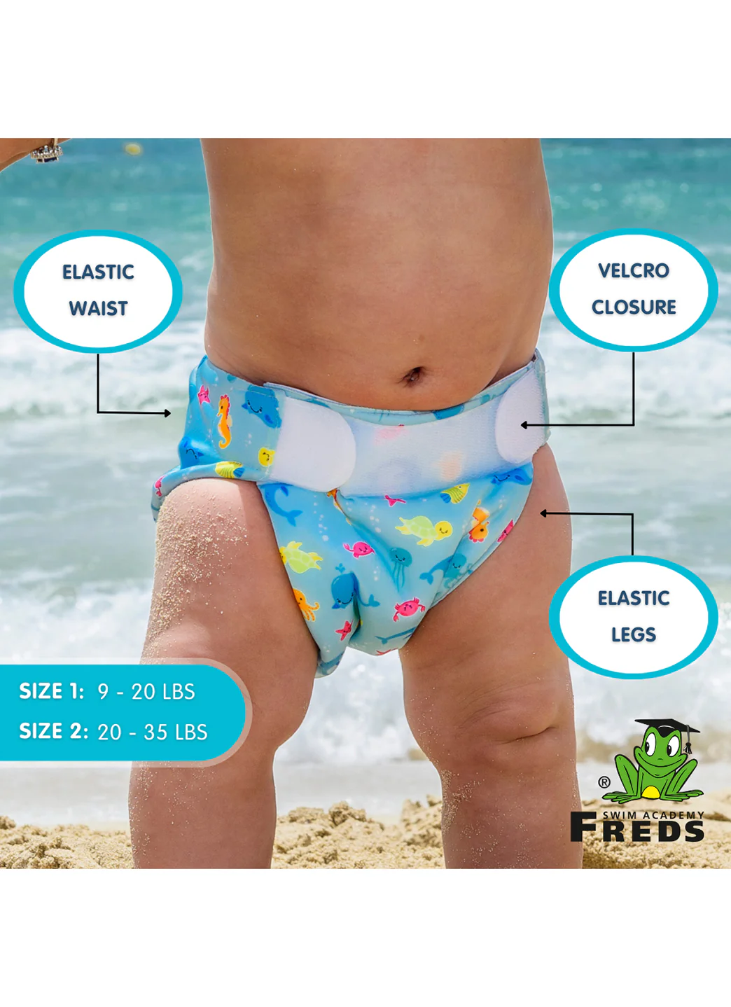 FREDS SWIM ACADEMY Boys' Reusable Swim Diaper - Image 4