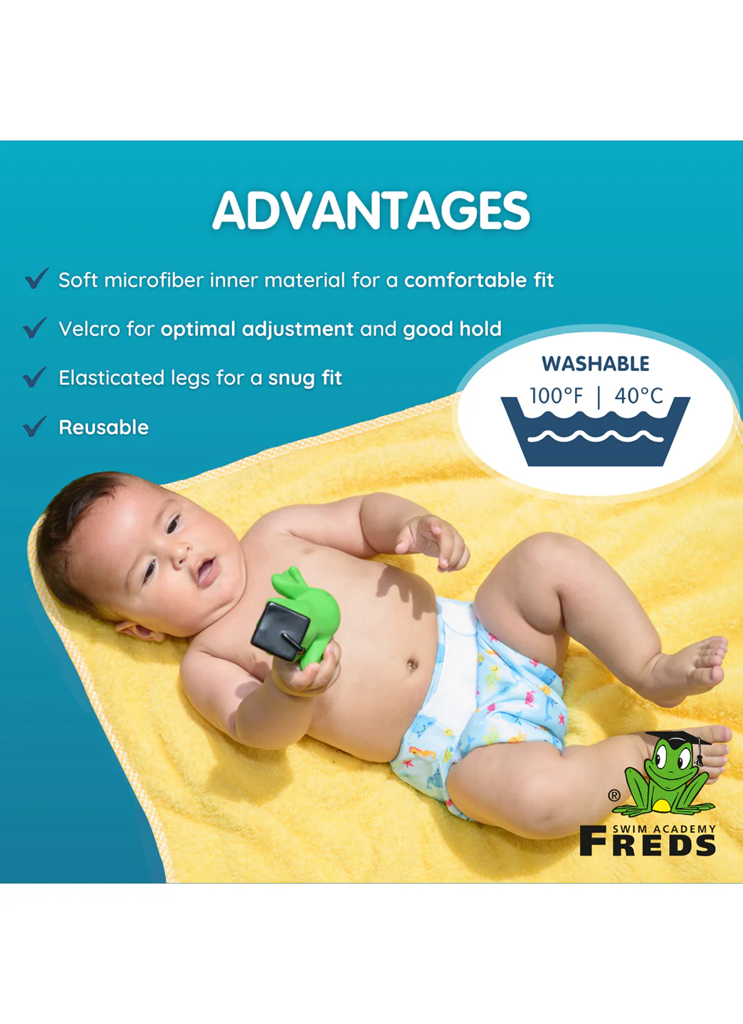 FREDS SWIM ACADEMY Boys' Reusable Swim Diaper - Image 5