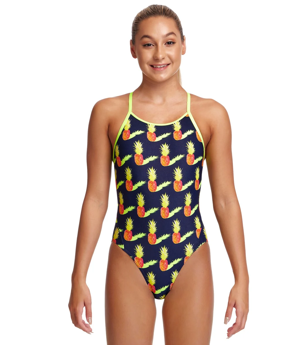 Funkita Girls' Golden Circle Diamond Back One Piece Swimsuit - Image 7