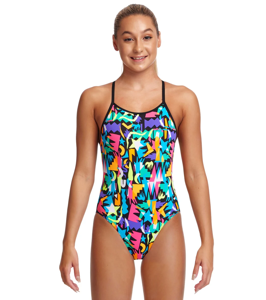Funkita Girls' Paper Cut Diamond Back One Piece Swimsuit - Image 7