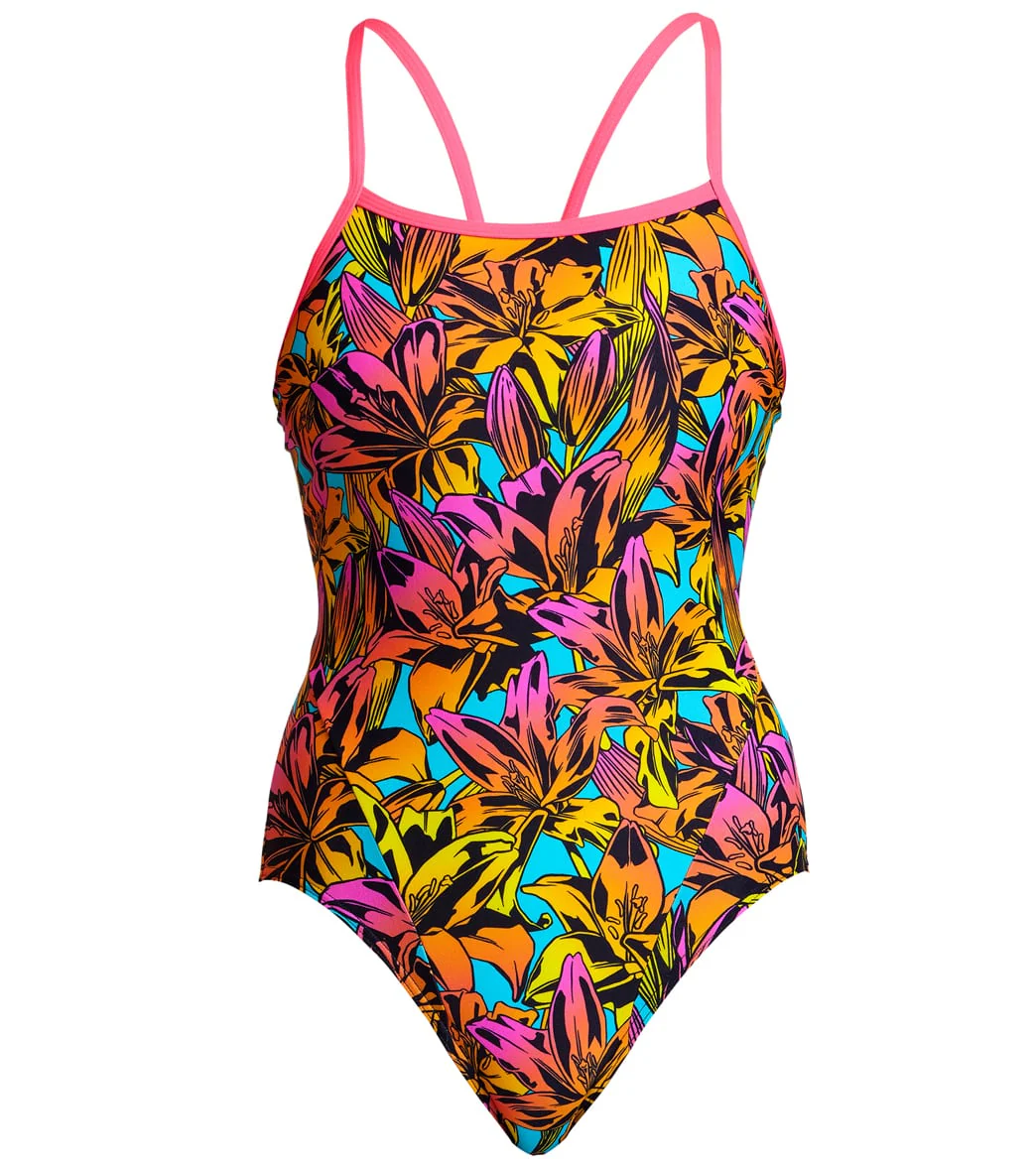 Funkita Women's Large Lillies Single Strap One Piece Swimsuit - Image 5