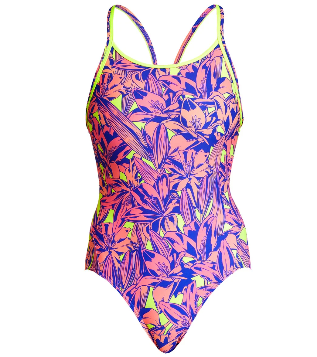 Funkita Women's Lily Pad Diamond Back One Piece Swimsuit - Image 5