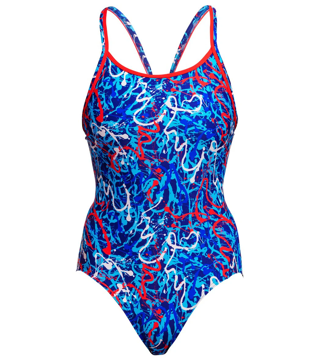 Funkita Women's Mr Squiggle Diamond Back One Piece Swimsuit - Image 5