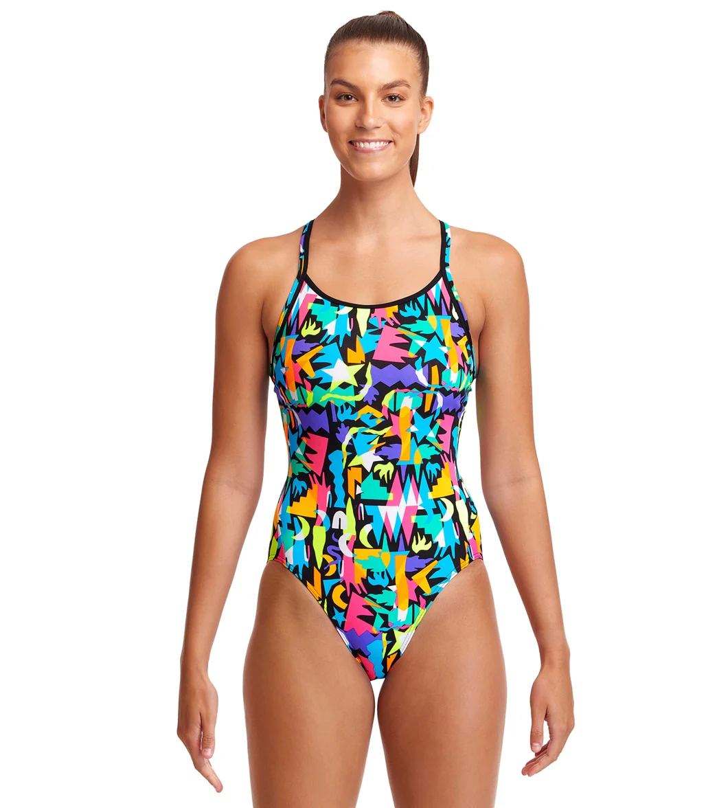 Funkita Women's Paper Cut Diamond Back One Piece Swimsuit - Image 10