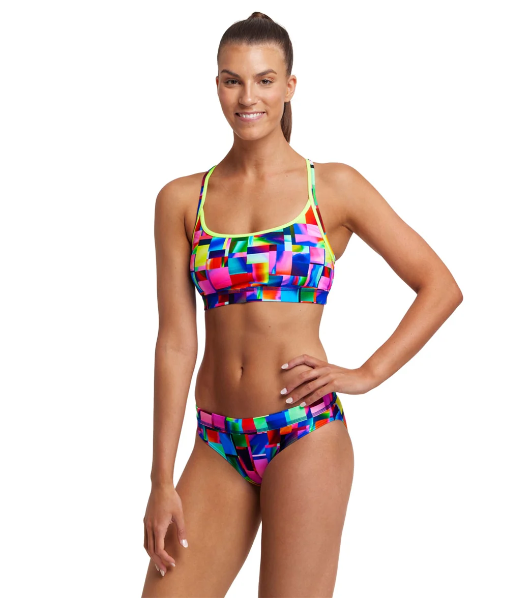 Funkita Women's Patch Panels Sports Brief Swimsuit Bottom - Image 4