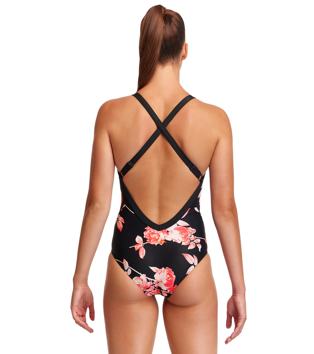 Funkita Women's Rose Garden Sky Hi One Piece Swimsuit - Image 3