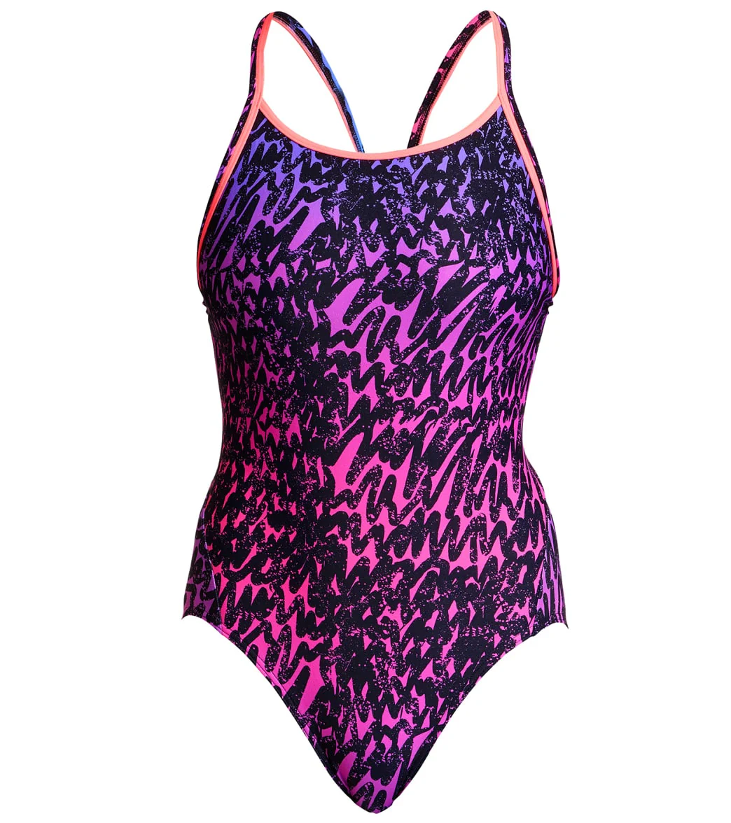 Funkita Women's Spray Cool Diamond Back One Piece Swimsuit - Image 4