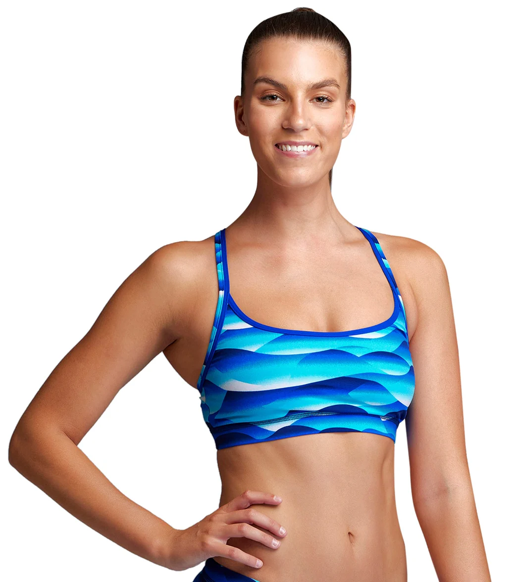 Funkita Women's Storm Buoy Eco Sports Bikini Top - Image 2