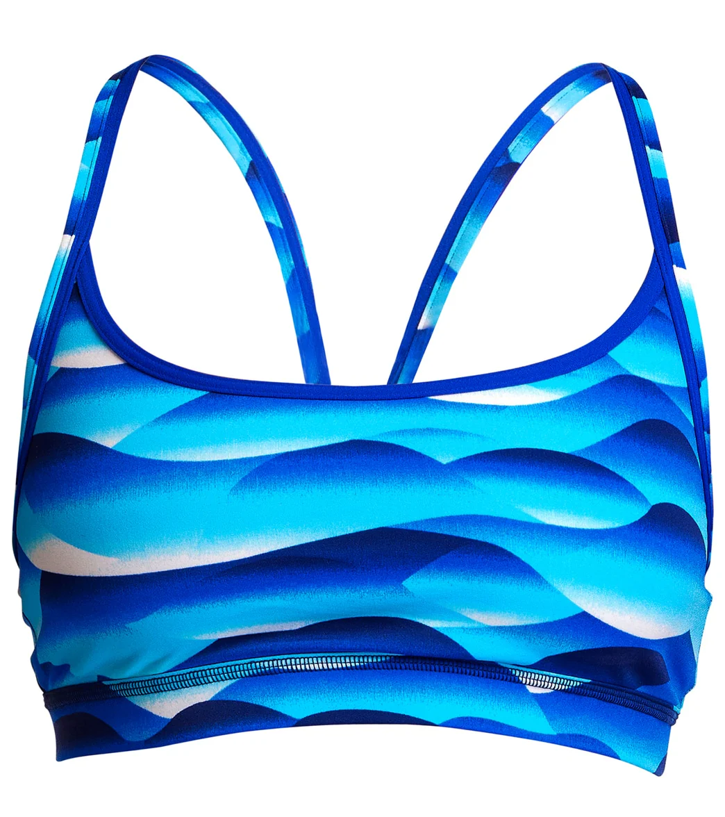 Funkita Women's Storm Buoy Eco Sports Bikini Top - Image 4