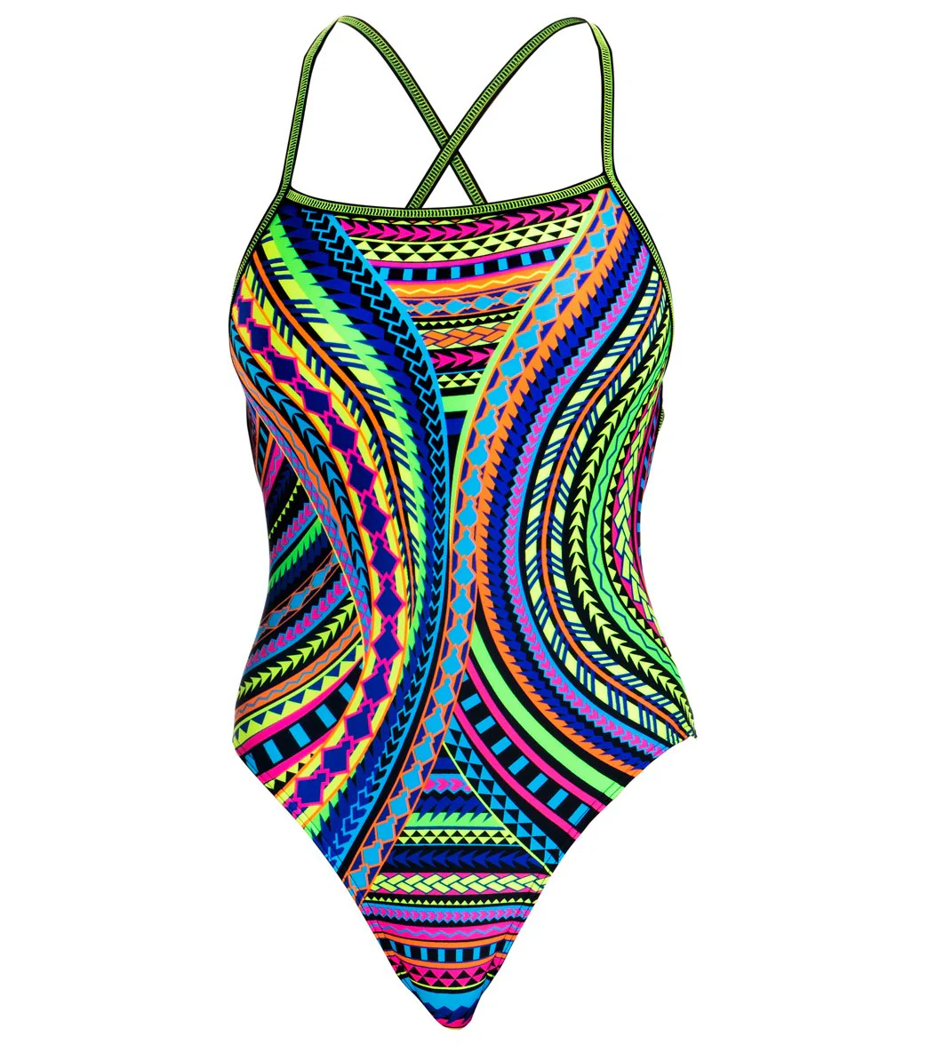 Funkita Women's Tribal Revival Strapped In One Piece Swimsuit - Image 5