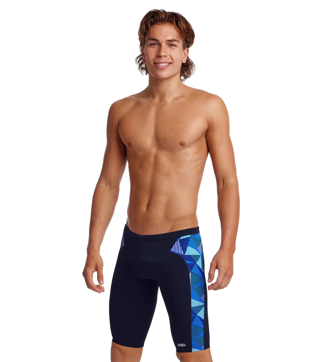 Funky Trunks Men's Blue Bars Jammer Swimsuit - Image 2